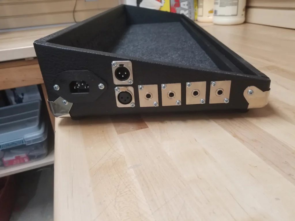 Pedal Pad pedalboard with power inlet and multiple input/output jacks