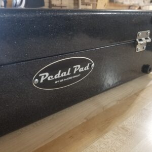 A closeup of the back of a Pedal Pad custom pedalboard